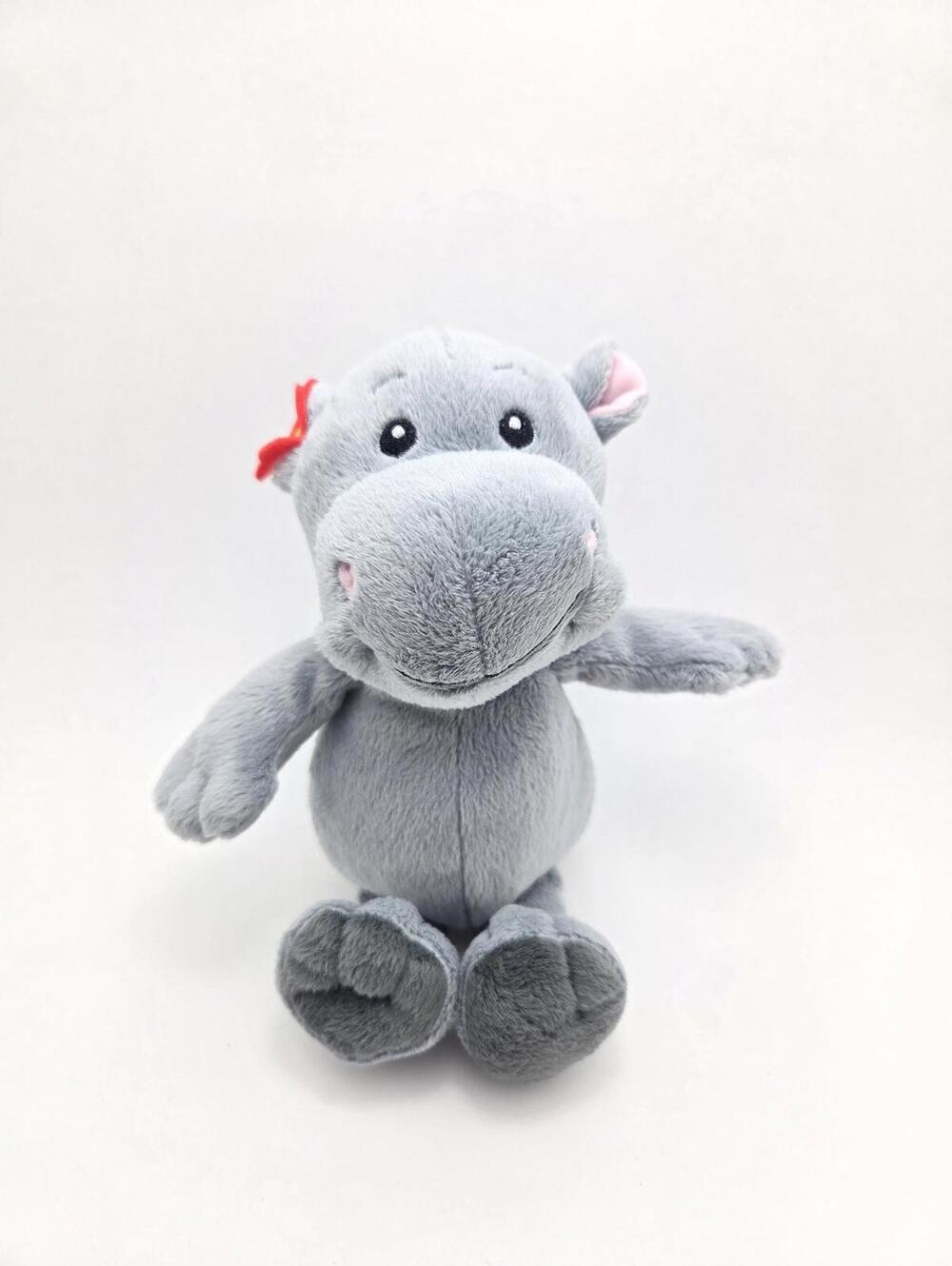 Kinder Hippo Plush with No Tag, Hippo Stuffed Animal (8 inch)